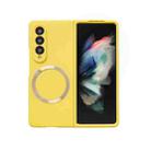 For Samsung Galaxy Z Fold3 5G Skin Feel MagSafe Magnetic Phone Case(Yellow) - 1