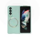 For Samsung Galaxy Z Fold3 5G Skin Feel MagSafe Magnetic Phone Case(Mint Green) - 1