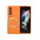 For Samsung Galaxy Z Fold3 5G Skin Feel MagSafe Magnetic Phone Case(Orange) - 1