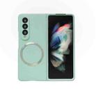 For Samsung Galaxy Z Fold4 Skin Feel MagSafe Magnetic Phone Case(Mint Green) - 1