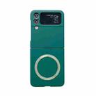 For Samsung Galaxy Z Flip3 5G Skin Feel MagSafe Magnetic Phone Case(Dark Green) - 1