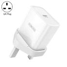 DUZZONA T3 PD 20W USB-C/Type-C Single Port Travel Charger, UK Plug(White) - 1