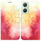 For Infinix Hot 20 Watercolor Pattern Leather Phone Case(Spring Cherry) - 1