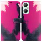 For Infinix Hot 20 Watercolor Pattern Leather Phone Case(Berry) - 1