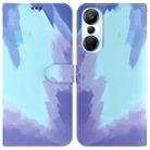 For Infinix Hot 20s Watercolor Pattern Leather Phone Case(Winter Snow) - 1