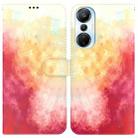 For Infinix Hot 20s Watercolor Pattern Leather Phone Case(Spring Cherry) - 1