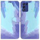 For Realme Q3S / Q3T / 9 SE / 9 5G Speed Watercolor Pattern Leather Phone Case(Winter Snow) - 1