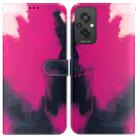 For Xiaomi Redmi 11 Prime 4G Watercolor Pattern Leather Phone Case(Berry) - 1
