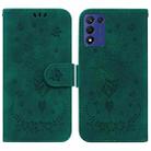 For Realme Q3S / Q3T / 9 SE / 9 5G Speed Butterfly Rose Embossed Leather Phone Case(Green) - 1