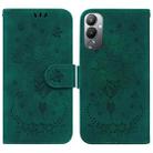 For Tecno Pova 4 Butterfly Rose Embossed Leather Phone Case(Green) - 1