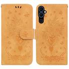 For Tecno Pova Neo 2 Butterfly Rose Embossed Leather Phone Case(Yellow) - 1