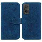For Xiaomi Redmi 11 Prime 4G Butterfly Rose Embossed Leather Phone Case(Blue) - 1