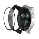 For Huawei GT3 Pro 46mm 2 in 1 PC Frame + Tempered Glass Film Watch Protective Case(Black) - 1