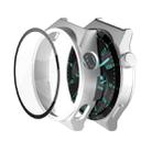 For Huawei GT3 Pro 46mm 2 in 1 PC Frame + Tempered Glass Film Watch Protective Case(Silver) - 1