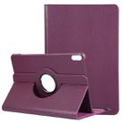 For Huawei Matepad 10.4 Litchi Texture Horizontal Flip 360 Degrees Rotation Leather Case with Holder(Purple) - 1