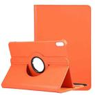 For Huawei Matepad 10.4 Litchi Texture Horizontal Flip 360 Degrees Rotation Leather Case with Holder(Orange) - 1