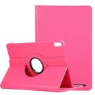 For Huawei Matepad 10.4 Litchi Texture Horizontal Flip 360 Degrees Rotation Leather Case with Holder(Rose Red) - 1