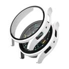 For Samsung Galaxy Watch5 Frosted PC + Tempered Film Integrated Watch Protective Case(White) - 1