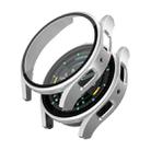 For Samsung Galaxy Watch5 Frosted PC + Tempered Film Integrated Watch Protective Case(Silver) - 1