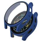 For Samsung Galaxy Watch 5 44mm Frosted PC + Tempered Film Integrated Watch Protective Case (Dark Blue) - 1