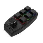 Bluetooth Wireless RGB Custom Mechanical KeyBoard 6 Keys 1 Knob Programming Gaming Keypad(Black) - 1