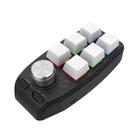 Bluetooth Wireless RGB Custom Mechanical Keyboard 6 Keys 1 Knob Programming Gaming Keypad(White) - 1