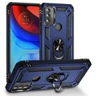 For Motorola Moto G Play 2023 Shockproof TPU + PC Phone Case with Holder(Blue) - 1