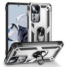 For Xiaomi 12T / 12T Pro Shockproof TPU + PC Phone Case with Holder(Silver) - 1