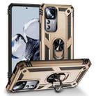For Xiaomi 12T / 12T Pro Shockproof TPU + PC Phone Case with Holder(Gold) - 1