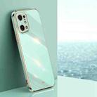 For OPPO Find X5 XINLI Straight 6D Plating Gold Edge TPU Phone Case(Mint Green) - 1