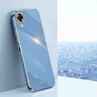 For OPPO A17k XINLI Straight 6D Plating Gold Edge TPU Phone Case(Celestial Blue) - 1