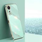 For OPPO A58 5G XINLI Straight 6D Plating Gold Edge TPU Phone Case(Mint Green) - 1