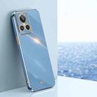 For Realme GT2 Explorer Master 5G XINLI Straight Edge 6D Electroplate TPU Phone Case(Celestial Blue) - 1