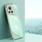 For Realme GT2 Explorer Master 5G XINLI Straight 6D Plating Gold Edge TPU Phone Case(Mint Green) - 1