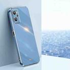 For Realme 9i XINLI Straight Edge 6D Electroplate TPU Phone Case(Celestial Blue) - 1