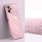 For Realme 9i 5G XINLI Straight 6D Plating Gold Edge TPU Phone Case(Cherry Purple) - 1