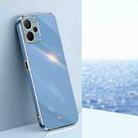 For Realme 9i 5G XINLI Straight 6D Plating Gold Edge TPU Phone Case(Celestial Blue) - 1
