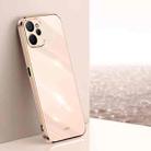 For Realme 9i 5G XINLI Straight 6D Plating Gold Edge TPU Phone Case(Pink) - 1