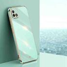 For Realme C20 XINLI Straight 6D Plating Gold Edge TPU Phone Case(Mint Green) - 1