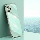 For Realme C35 XINLI Straight 6D Plating Gold Edge TPU Phone Case(Mint Green) - 1