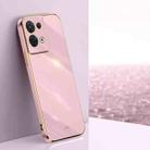 For OPPO Reno8 Pro+ XINLI Straight Edge 6D Electroplate TPU Phone Case(Cherry Purple) - 1