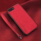 For iPhone 7 Plus / 8 Plus Lamba Skin Feel Leather Back Phone Case with Strap(Red) - 1