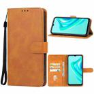 For Infinix Hot 20i Leather Phone Case(Brown) - 1