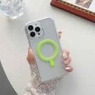 For iPhone 14 3 in 1 MagSafe Magnetic Phone Case(Fluorescent Green) - 1