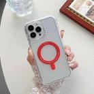 For iPhone 14 Plus 3 in 1 MagSafe Magnetic Phone Case(Red) - 1