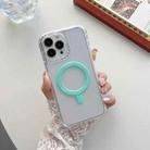 For iPhone 11 Pro Max 3 in 1 MagSafe Magnetic Phone Case(Cyan-blue) - 1