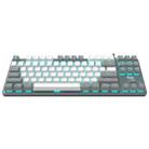AULA F3287 Wired Color Matching Single Mode 87 Keys Mechanical Keyboard,Green Shaft(White) - 1