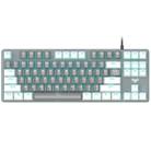 AULA F3287 Wired Color Matching Single Mode 87 Keys Mechanical Keyboard,Green Shaft(Grey) - 1