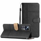 For Xiaomi 12T Business Style Cowhide Texture Leather Phone Case(Black) - 1