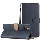 For Xiaomi Redmi 10 2022 Business Style Cowhide Texture Leather Phone Case(Blue) - 1